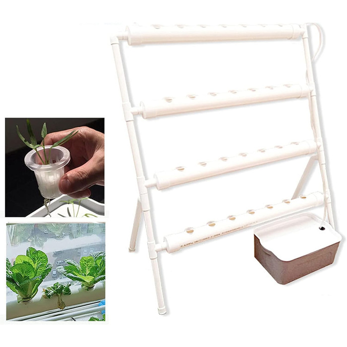 Із насосом для освітньої системи гідропоніки (B-36 отворів), 36 Sites, 4 Pipes Soilless Plant Rasting Systems, Flow Deep Hydroponic Gardens