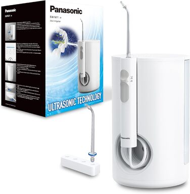 Іригатор порожнини рота Panasonic Ultra Sonic Stream EW1611W503 (електричний, міжзубна чистка, стаціонарний, вбудована зарядна станція, використання кабелю) білий (1 упаковка)