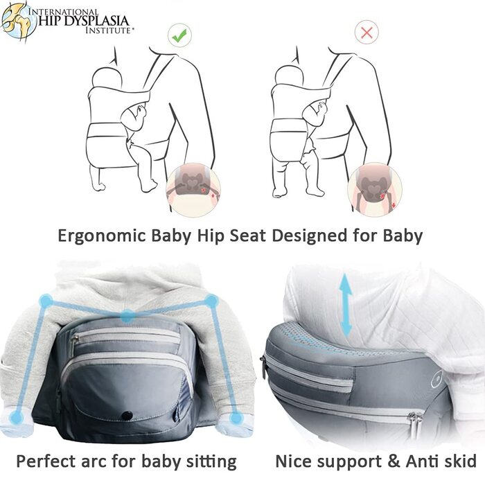 Чорний), 6 in 1 Clasical Baby Carrier Backpack 0-36 Months with 3PCS Baby Drool Bib, Convertible Baby Carrier (