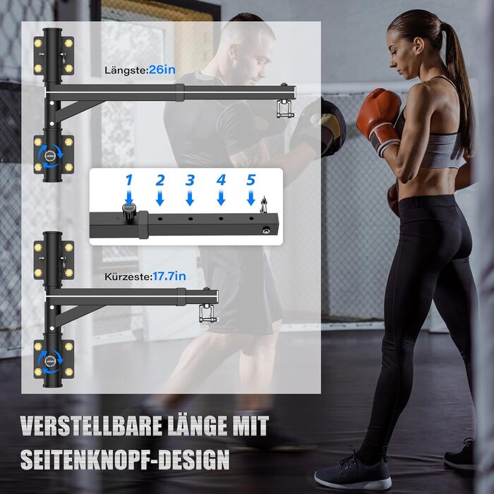 Настінне кріплення для важкої боксерської груші IMAYCC, двонаправлена регульована підставка для боксерської груші, підставка для к