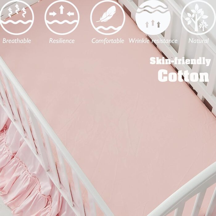 Комплект постільної білизни Brandream для дитячого ліжечка, вишитий, мотив слона, шикарний, милий, рожевий, фермерський комплект д