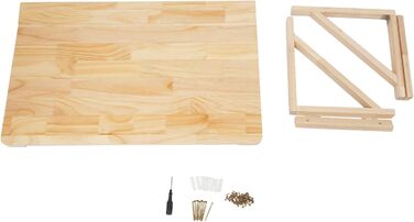 Настінний розкладний стіл, соснова деревина, розкладний верстак, плаваючий стіл для балкону, офісу, ванної кімнати, каравану, складу (80 * 50 см) 80*50 см