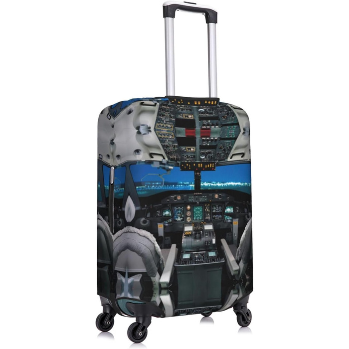 Чохол для валізи Авіаційний кокпіт - захист від пилу та подряпин, еластична обкладинка для подорожей, розмір 90