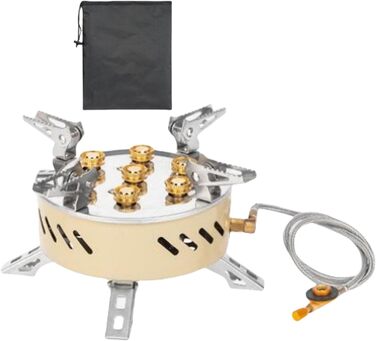 Міцний газовий пальник для кемпінгу, зручна плита для подорожей, кемпінг на свіжому повітрі для походів та пляжних вечірок, вітростійке портативне спорядження