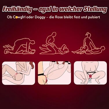 Вібратор YAWNSHE Rose для пар, кліторальна стимуляція з додатком і пультом, водонепроникний, червоний