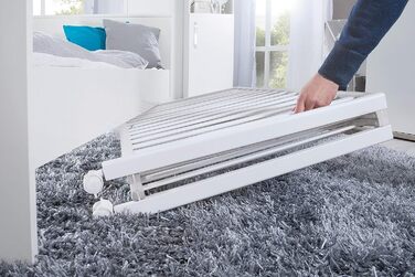 Розкладне ліжко roba Fold Up 60 x 120 - Складане дерев&39яне дитяче ліжечко - Регульоване у 2 напрямках - Ліжечко на колесах, що економить місце - Біле