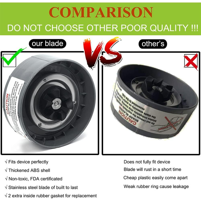Змінне лезо соковижималки для оригінального електричного блендера Nutribullet 600 Вт/Pro 900 Вт Блендер для смузі, запасні частини Nutribullet ука