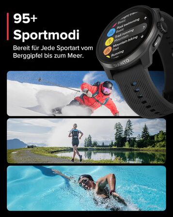 Біговий годинник SUUNTO Race S із сенсорним AMOLED-екраном, спортивним годинником з двочастотним GPS, керуванням заводною головкою та кнопками, відстеженням HRV та сну, планом тренувань на основі штучного інтелекту, безкоштовними офлайн-картами, водонепро