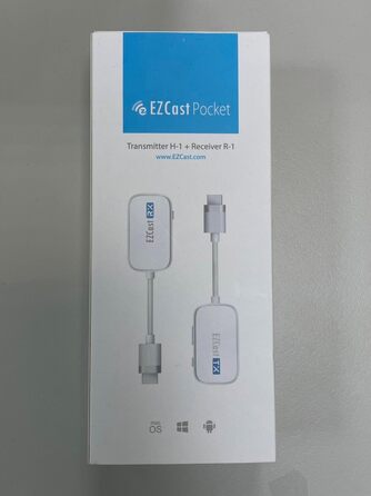 Кишеньковий бездротовий передавач і приймач HDMI EZCAST для дзеркального відображення потокового відео/аудіо з ПК, ноутбука, проектора (передавач HDMI і приймач HDMI)