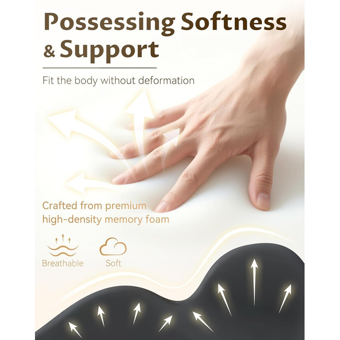 Подушка для сушіння, подушка для частішого сушіння, інтенсивніша та легша, кут 27, ідеальне положення, м&39який матеріал з піни з ефектом пам&39яті, для хребта в усіх положеннях тіла (A)