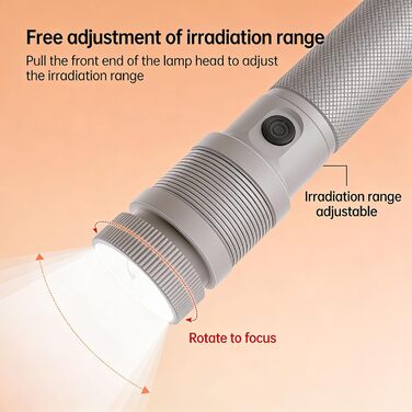 Ліхтар для кемпінгу, акумуляторний світлодіодний ліхтар ємністю 4000 мАг з висувною конструкцією та освітленням 360 з можливістю заряджання для кемпінгу, походів, надзвичайних ситуацій, відключення електроенергії, білий