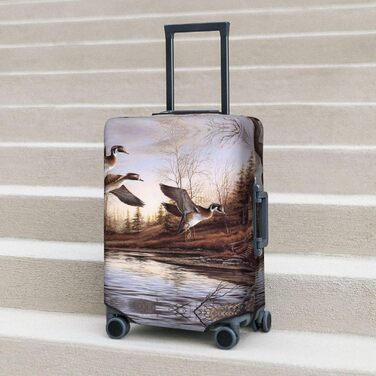 Чохол для валізи Mallard Ducks, міцний захист, підходить для багажу розміром 45,7 - 81,3 см, малий, Чорний