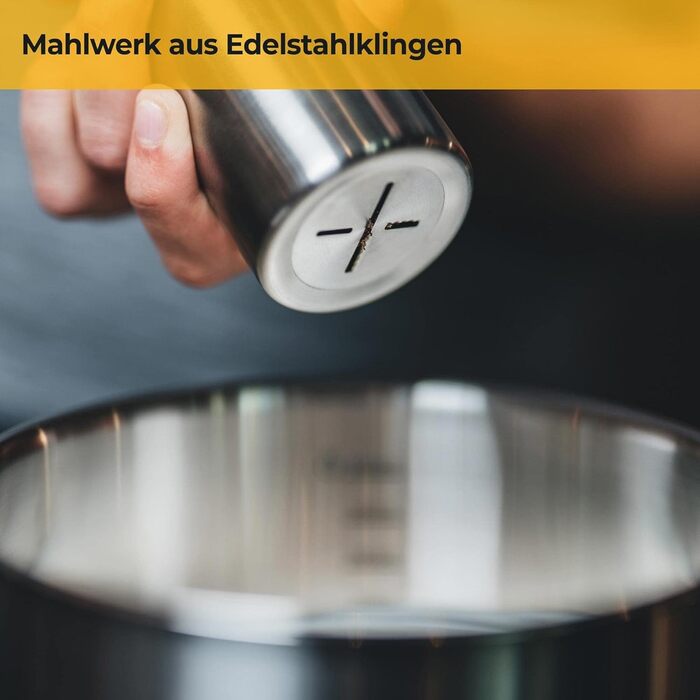 Мускатний млин SILBERTHAL для дрібно подрібненого мускатного горіха - Подрібнювач мускатного горіха з накопичувачем з нержавіючої сталі - терка для спецій