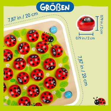 Дерев&39яна гра на пам&39ять для дітей віком від 3 років - Навчальна настільна гра з 10 веселими візерунками - Пам&39ятка Монтессо