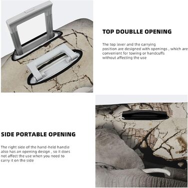 Чохол для валізи Слон, еластичний, що миється, захист багажу для подорожей та роботи (45,7 - 81,3 см), Чорний, Малий, 3D-