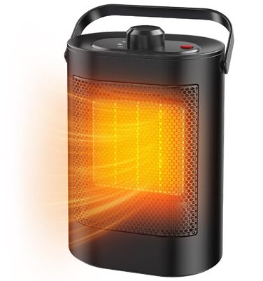 Енергозберігаючий електричний вентилятор-обігрівач, керамічний нагрівальний елемент PTC потужністю 1500 Вт, 3-ступінчастий режим, захист від перегріву та перекидання, портативний електричний обігрівач для кімнат, спалень та офісів Енергозбереження класу А