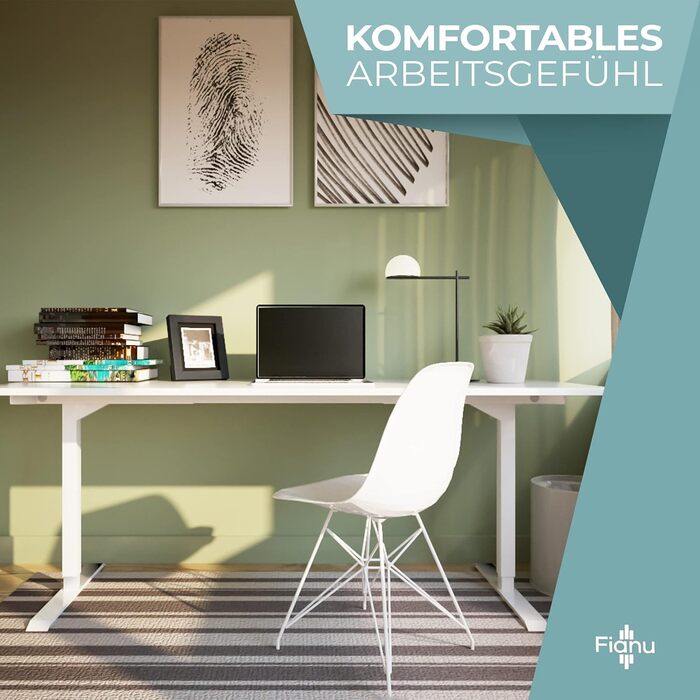 Електрична рама столу з регулюванням висоти, сертифікована TV GS, для столів стоячи, 2 двигуни із захистом від зіткнень, 4 слоти пам&39яті, вантажопідйомність до 100 кг (білий колір)