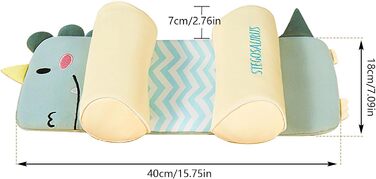 Універсальна ергономічна подушка 42x17 см для сну на боці, спині та животі з функцією антискочування, охолоджувальна, дихаюча, рожева подушка для сну з підтримкою шиї (зелена)