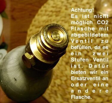 Адаптер для перекачування газу CO2 з великих балонів CO2 в балони вагою 425 г, підходить для балонів Grohe Blue Home, Sodastream CO2. Заощаджуйте до 500 на рік Зроблено в Німеччині