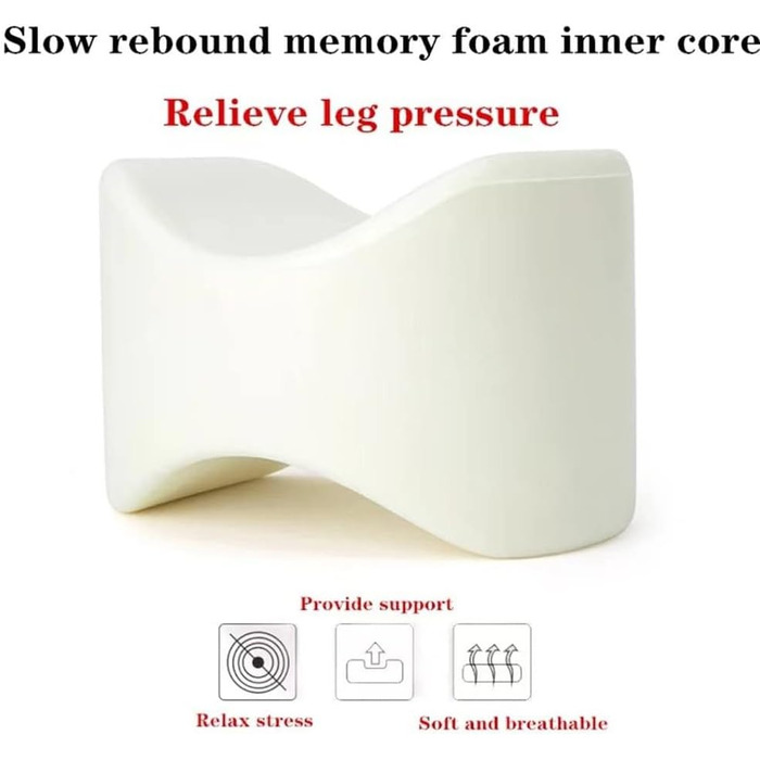 Подушка для ніг BLUEZY, подушка для колін для тих, хто спить на боці, подушка для колін з піни з ефектом пам&39яті, ортопедична подушка для колін для позиціонування подушок зі знімним та пральним чохлом A