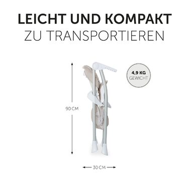 Стільчик для годування Sit N Fold для дітей від 6 місяців до 15 кг, Складаний дорожній стільчик зі столиком, Регульована спинка од