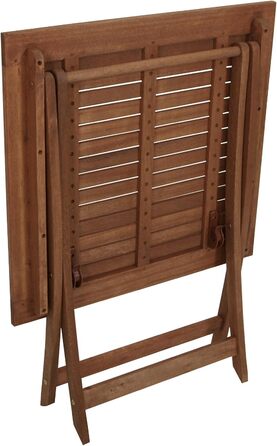 Розкладний стіл DEGAMO з евкаліптової деревини, промаслена поверхня, 70x70 см, сертифікований FSC