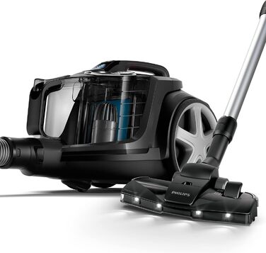 Пилосос без мішка, насадка TriActive LED, фільтр від алергії, 900 Вт) глянцевий чорний - FC9747/09 TriActive LED насадка 2 л, 7000