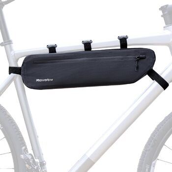 Сумка для рами Rovativ Bikepacking 46 см 100 водонепроникна - Велосипедна сумка для гравійних велосипедів та ультрасайклінгу 3,5 л 46 см Сумка для рами Rovativ Bikepacking 46 см 100 водонепроникна - Велосипедна сумка для гравійних велосипедів та ультрасайклінгу 3,5 л 46 см