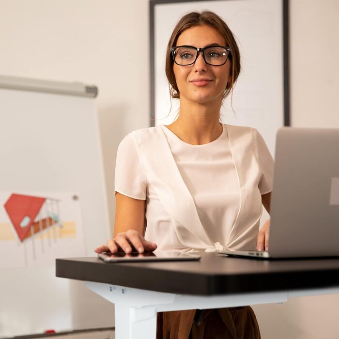 Електричний каркас столу Relaxdays з регулюванням висоти, розсувний, 71-121 см, каркас столу, сталь, білий