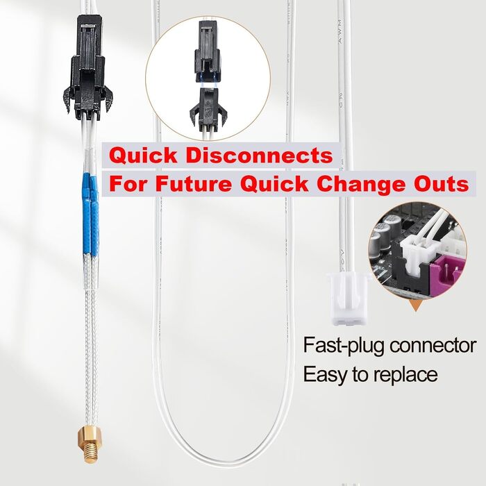 5Aplusreprap Ender 3 Hotend Upgrade - M3 Bolt Thermistor, Quick Replace, Compatible for Creality Ender 3 V2/Pro Hotend Replacement