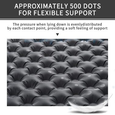 Надувний килимок для сну Naturehike Ultralight, надувний килимок для кемпінгу 3.5R, міцний, портативний килимок для сну, одномісний надувний матрац для трекінгу, пішого туризму, альпінізму, походів, стиль мумії - чорний стандарт