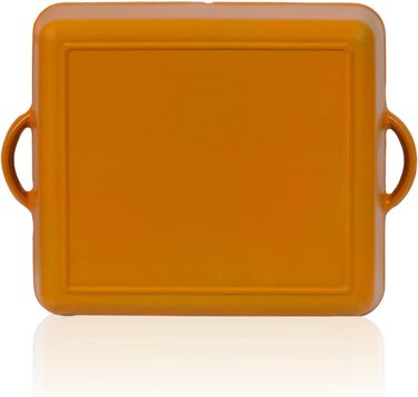 Чавунна емальована жаровня Mahlzeit 10,5 л Сонячний апельсин жаровня 2 в 1 зі сковородою жаровня з кришкою, безпечна для духовки,