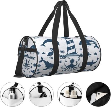 Дорожня сумка-валіза Морський світ, легка спортивна сумка для йоги та подорожей