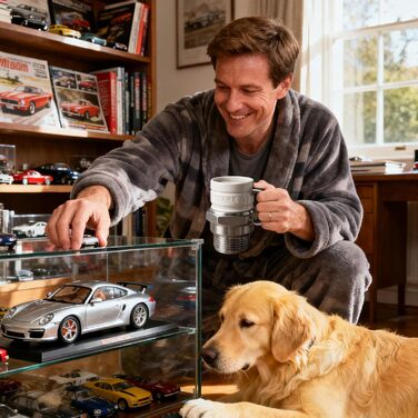 Звичайна кавова чашка, креативна, у формі свічки, прикраса для склянок для води, кавових чашок, молока та води, для любителів/колекціонерів/механіків автомобілів