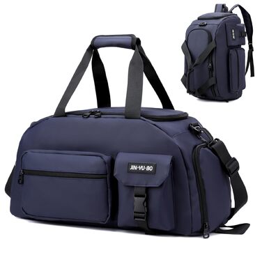 Спортивна сумка для чоловіків та жінок, дорожня сумка 32 л з відділенням для взуття, відділенням для вологи, тренувальна сумка з рюкзаком, дорожня сумка для вихідних, сумка для ручної поклажі, сумка для плавання для спорту, для подорожей, для спортзалу, с