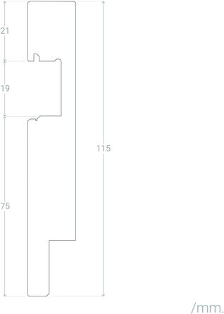 Плінтус LEDKIA LIGHTING для світлодіодної стрічки Модерн 6м