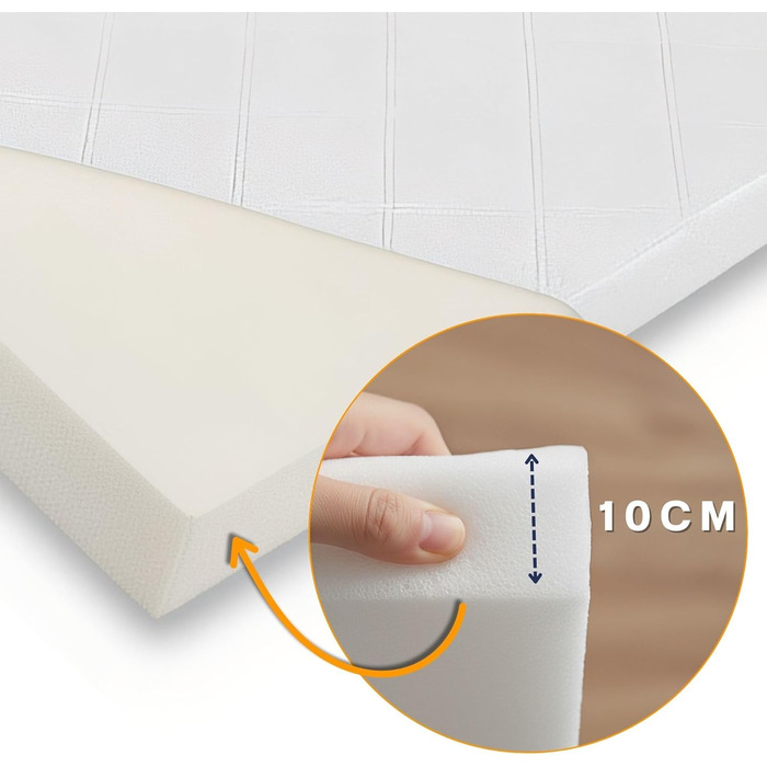 Матрац для дитячого ліжка, 70x140 см, підходить для дитячих ліжечок, дорожніх ліжечок, приліжкових ліжечок та колисок, дитячий матрац для немовлят та дітей, 70 x 140 см, сертифікований Oeko-Tex, 70x140 см з чохлом