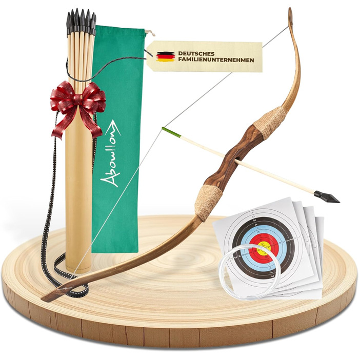 Набір лука та стріл для початківців – спортивний комплект з 15 стрілами, сагайдаком, сумкою та мішенями