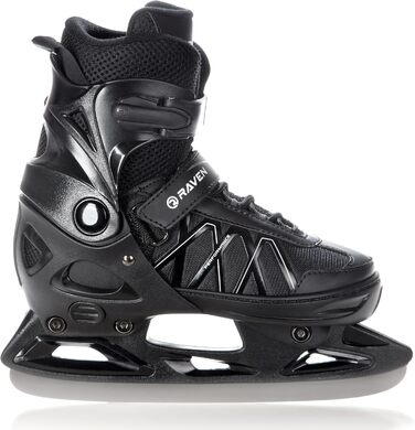 Роликові ковзани RAVEN Expert 2-в-1, хокейні, для дітей та дорослих, регульовані, 40-43 (25,5-28 см), чорні, з хокейними лезами