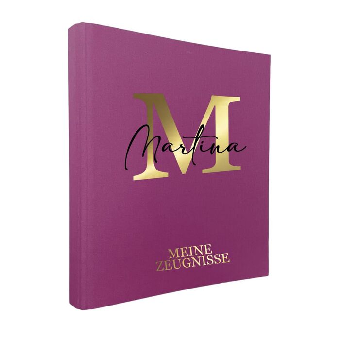 Персоналізована папка для дитячих табелів успішності з іменем Папка для початкових документів для дівчаток та хлопчиків Лляна папка для табелів успішності для організації сертифікатів (ягідна)