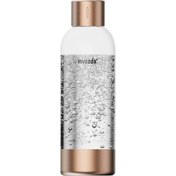 Високоякісна пляшка для води преміум-класу об'ємом 1 літр (багаторазова та без BPA) для виробника газованої води, кришка та основа виготовлені з нержавіючої сталі - Copper 1L Copper