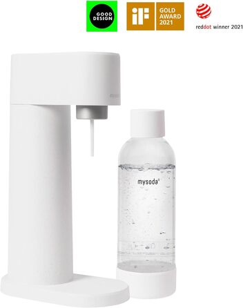 Деревний поновлюваний деревний композитний виробник газованої води з пластиковою пляшкою без BPA об'ємом 1 л (без балона CO2) - білий один розмір білого кольору