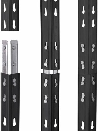 Міцний стелаж Rivet з панелями HDF, що підлягають фарбуванню, 180x120x45 см (ВxШxГ), 5 полиць вантажопідйомністю 250 кг кожна, антрацитово-сірий, практична система кріплення, екологічно чистий та придатний для переробки