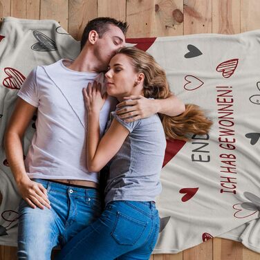 Подарункова ковдра на День святого Валентина, подарунки &quotЯ тебе кохаю&quot для жінок/чоловіків, подарунок кохання для неї, подарунок на річницю для неї/нього, подарунки на річницю весілля, ковдра з написом &quotЯ тебе кохаю&quot 150x130 см, подарунок 