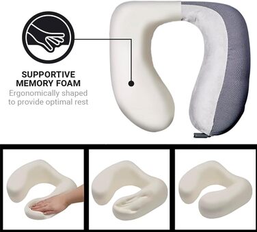 Подушка для шиї GoTravel Memory Dreamer 25 см світло-блакитна