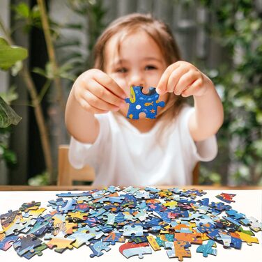 Дитячий пазл FORMIZON, 128 елементів, елементи пазла з тваринами, іграшка-пазл Океан, розвиваюча іграшка, дитячий пазл у подарунок