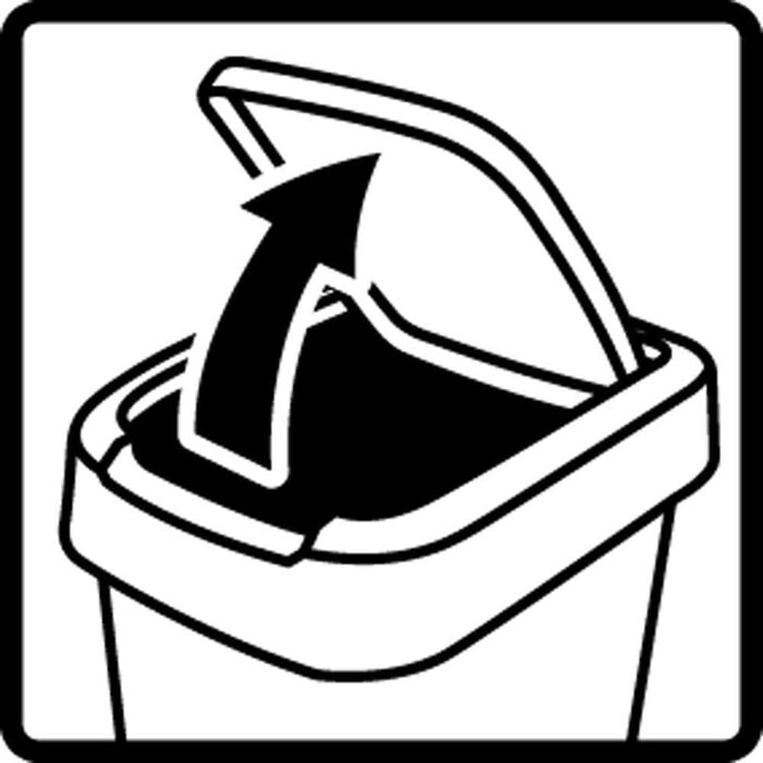 Відро для сміття Rotho Twist 50 л з кришкою, пластик (PP) без вмісту BPA, чорний/сріблястий, 50 л (40,1 x 29,8 x 60,2 см)