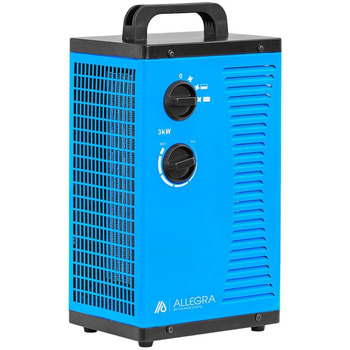 Керамічний тепловентилятор Електричний обігрівач Будівельний обігрівач 3 кВт 3000 Вт з терморегулятором і кабелем живлення бл. 1,5