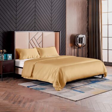 Шовковий комплект постільної білизни 3 комплекти, підковдра 240 х 220 см і 2 наволочки 40 х 80 см, Гіпоалергенна шовкова постільна