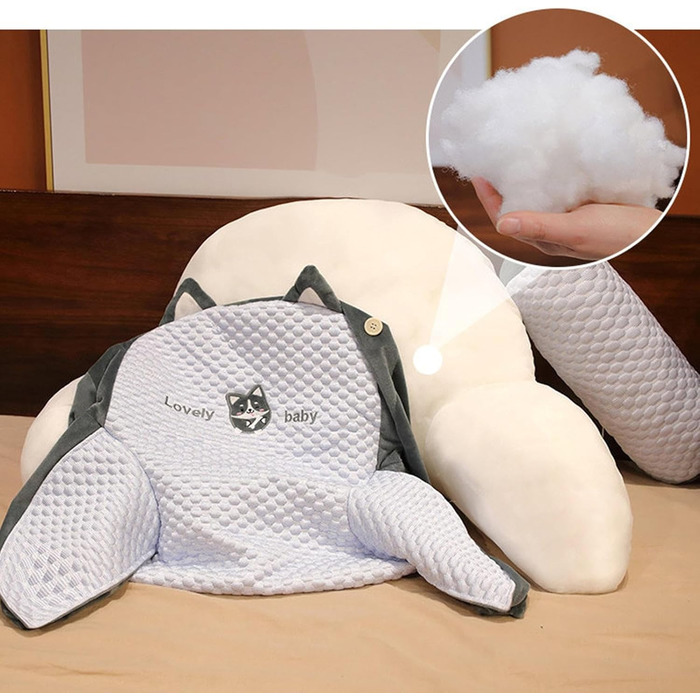 Подушка для читання для ліжка Подушка для спини для сидіння в ліжку Подушка для читання Ice Silk Подушка для спини з підлокітниками Подушка для читання для дорослих у ліжку Подушка для читання для ліжка та дивана 50x70 см Heiser